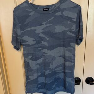 Splendid Blue Camo Short Sleeve Tee